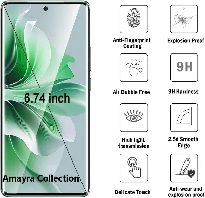 Picture of Oppo Reno3 Pro 5G / Oppo Reno 3 Pro 5G (A+ GRADE) Premium UV Tempered Glass Screen Protector Curved with Liquid Glue and UV Light -Transparent Clear