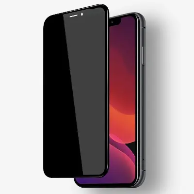Picture of Apple iPhone 11 Pro PREMIUM PRIVACY Tempered Glass Protective Film Screen Protector Anti-glare Privacy Glass