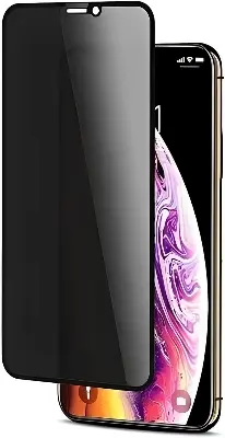Picture of Apple iPhone Xs Max PREMIUM PRIVACY Tempered Glass Protective Film Screen Protector Anti-glare Privacy Glass