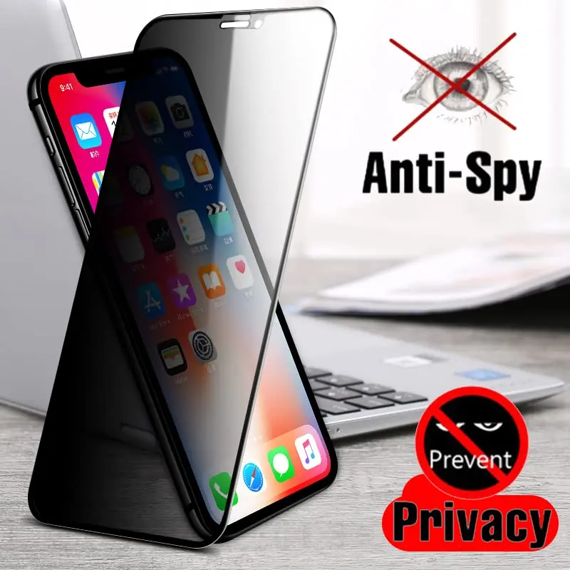 Picture of Apple iPhone 12 Pro PREMIUM PRIVACY Tempered Glass Protective Film Screen Protector Anti-glare Privacy Glass