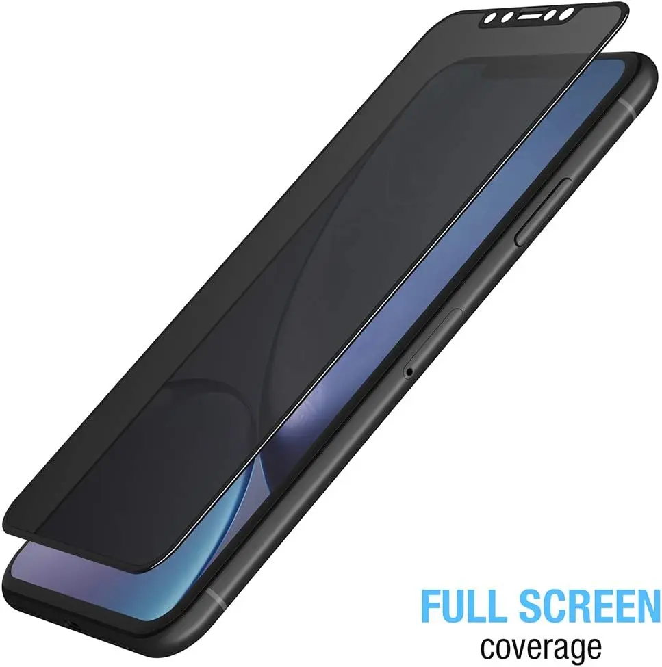 Picture of Apple iPhone 11 Pro Max PREMIUM PRIVACY Tempered Glass Protective Film Screen Protector Anti-glare Privacy Glass