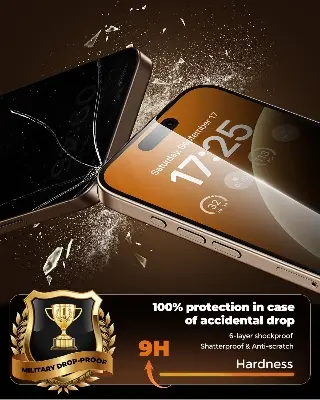 Picture of Apple iPhone 16 Plus / Apple iPhone 16+ PREMIUM PRIVACY Tempered Glass Protective Film Screen Protector Anti-glare Privacy Glass