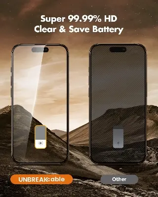 Picture of Apple iPhone 16 Plus / Apple iPhone 16+ PREMIUM PRIVACY Tempered Glass Protective Film Screen Protector Anti-glare Privacy Glass