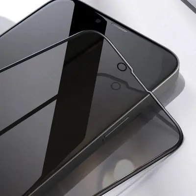 Picture of Apple iPhone 13 Mini PREMIUM PRIVACY Tempered Glass Protective Film Screen Protector Anti-glare Privacy Glass