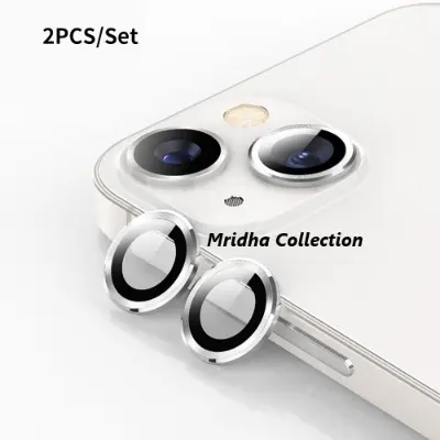 Picture of Apple iPhone 14 Ring Camera Lens Protector 360 Degree Premium HD Protection Camera Aluminum Alloy Edge Tempered Glass [Installation Tray] [HD Clear] Camera Protector