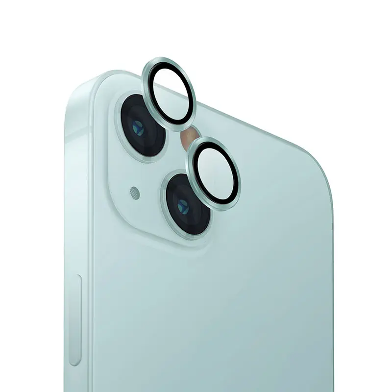 Picture of Apple iPhone 15 Plus Ring Camera Lens Protector 360 Degree Premium HD Protection Camera Aluminum Alloy Edge Tempered Glass [Installation Tray] [HD Clear] Camera Protector