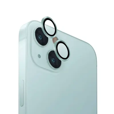 Picture of Apple iPhone 15 Plus Ring Camera Lens Protector 360 Degree Premium HD Protection Camera Aluminum Alloy Edge Tempered Glass [Installation Tray] [HD Clear] Camera Protector