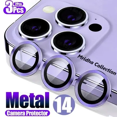 Picture of Apple iPhone 14 Pro Ring Camera Lens Protector 360 Degree Premium HD Protection Camera Aluminum Alloy Edge Tempered Glass [Installation Tray] [HD Clear] Camera Protector