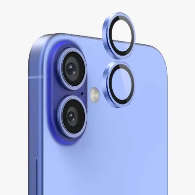 Picture of Apple iPhone 16 Plus Ring Camera Lens Protector 360 Degree Premium HD Protection Camera Aluminum Alloy Edge Tempered Glass [Installation Tray] [HD Clear] Camera Protector