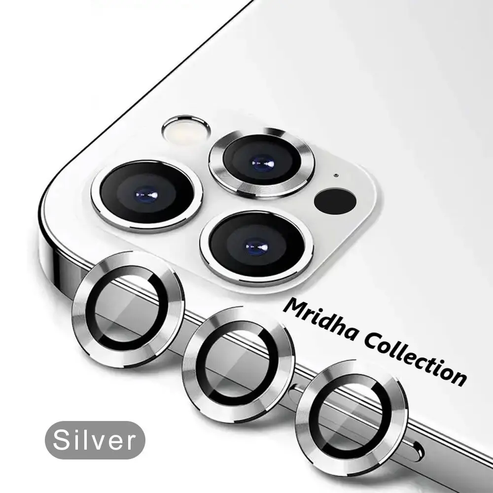 Picture of Apple iPhone 13 Pro Max Ring Camera Lens Protector 360 Degree Premium HD Protection Camera Aluminum Alloy Edge Tempered Glass [Installation Tray] [HD Clear] Camera Protector
