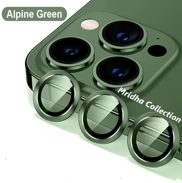 Picture of Apple iPhone 13 Pro Max Ring Camera Lens Protector 360 Degree Premium HD Protection Camera Aluminum Alloy Edge Tempered Glass [Installation Tray] [HD Clear] Camera Protector
