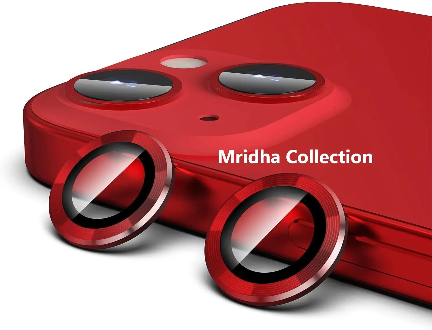Picture of Apple iPhone 13 mini Ring Camera Lens Protector 360 Degree Premium HD Protection Camera Aluminum Alloy Edge Tempered Glass [Installation Tray] [HD Clear] Camera Protector