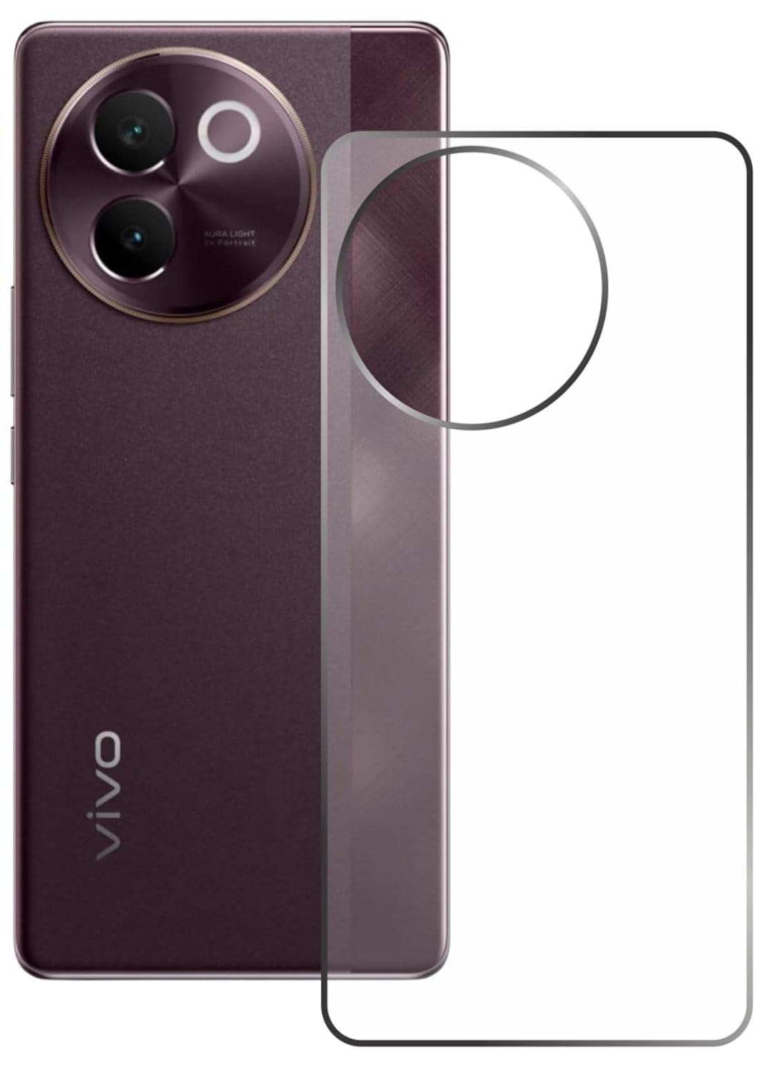 Picture of 2in1 Back Protector Combo Pack for vivo V30e 5G (Back Hydrogel Poly Protector + 3D Camera Lens Protector Glass)