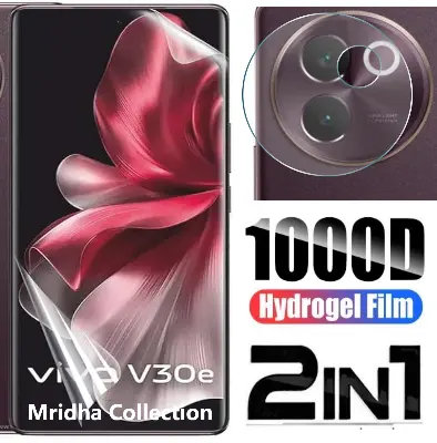 Picture of 2in1 Protector Combo Pack for vivo V30e 5G (Front Hydrogel Screen Protector Poly + Camera Lens Protector)