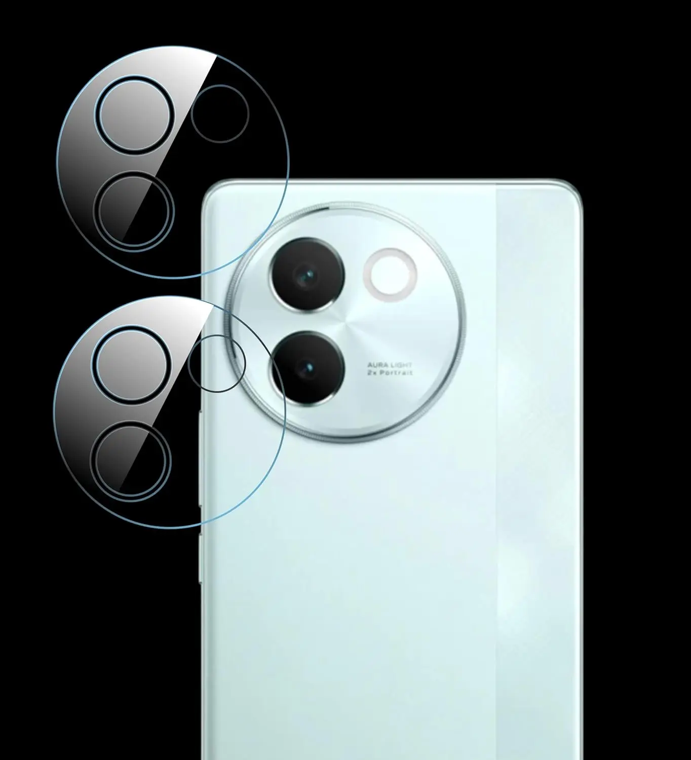 Picture of 2in1 Protector Combo Pack for vivo V30e 5G (Front Hydrogel Screen Protector Poly + Camera Lens Protector)