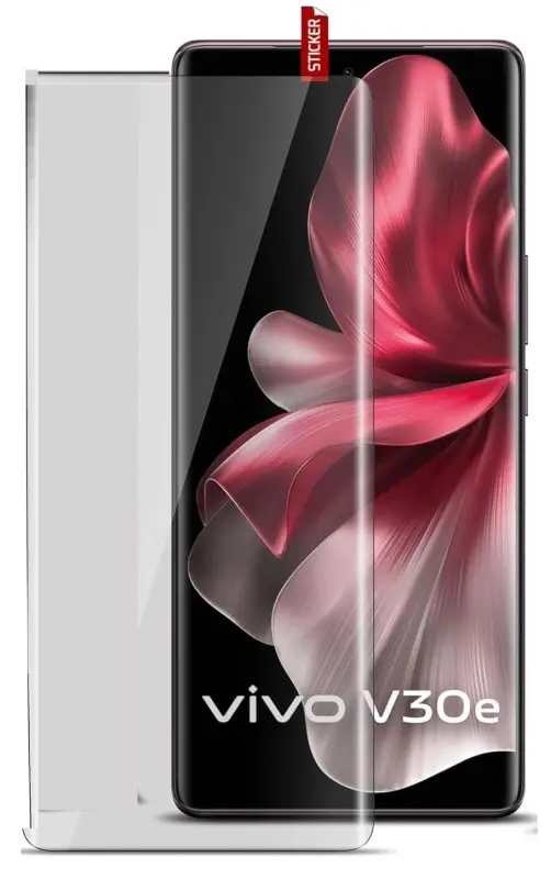 Picture of 3in1 Protector Combo Pack for vivo V30e 5G (A+ GRADE) UV Glass Screen Protector + Back Protector Film + Camera Glass Protector)