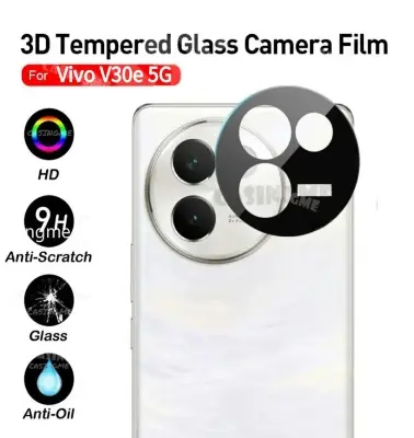 Picture of vivo V30e 5G Back 9H Full Camera Lens Protector Rear 9H 3D Camera Lens Protector,Upgraded HD,Clear Scratch Resistant [With Photo Friendly Flash Cut]