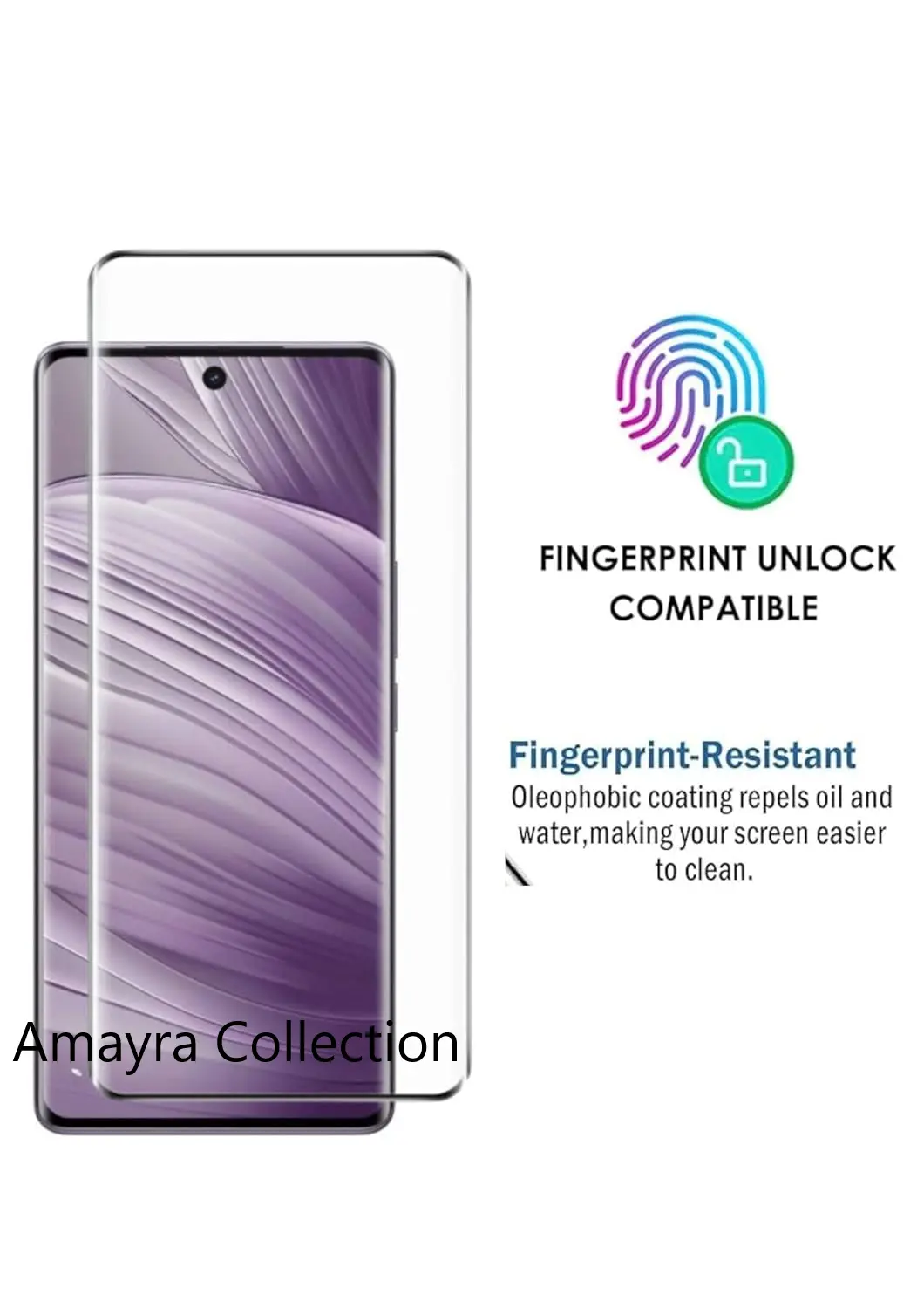 Picture of vivo V40 Pro 5G Full Glue 9D Curved Tempered Glass Screen Protector Edge to Edge Fit Protection Tempered Glass (Black)