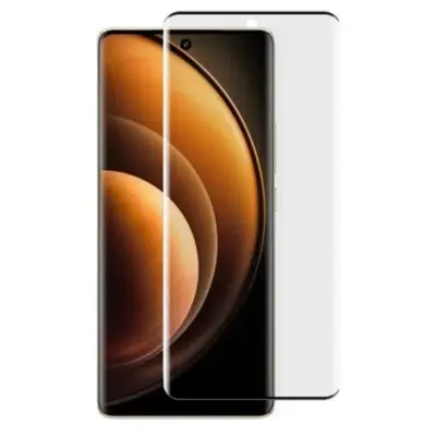 Picture of vivo X100 Ultra 5G (V2366GA, V2366HA) Full Glue 9D Curved Tempered Glass Screen Protector Edge to Edge Fit Protection Tempered Glass (Black)