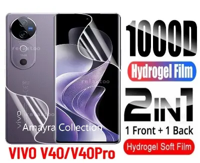 Picture of 2in1 Protector Combo Pack for vivo V40 Pro 5G (Front Hydrogel Protector Poly + Back Hydrogel Protector Poly)