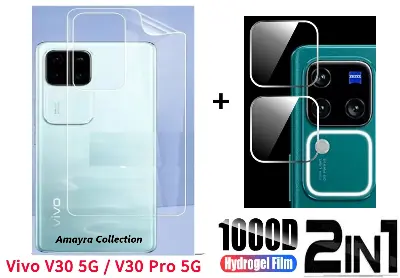 Picture of 2in1 Back Protector Combo Pack for vivo V30 Pro 5G (Back Hydrogel Poly Protector + Camera Lens Protector)