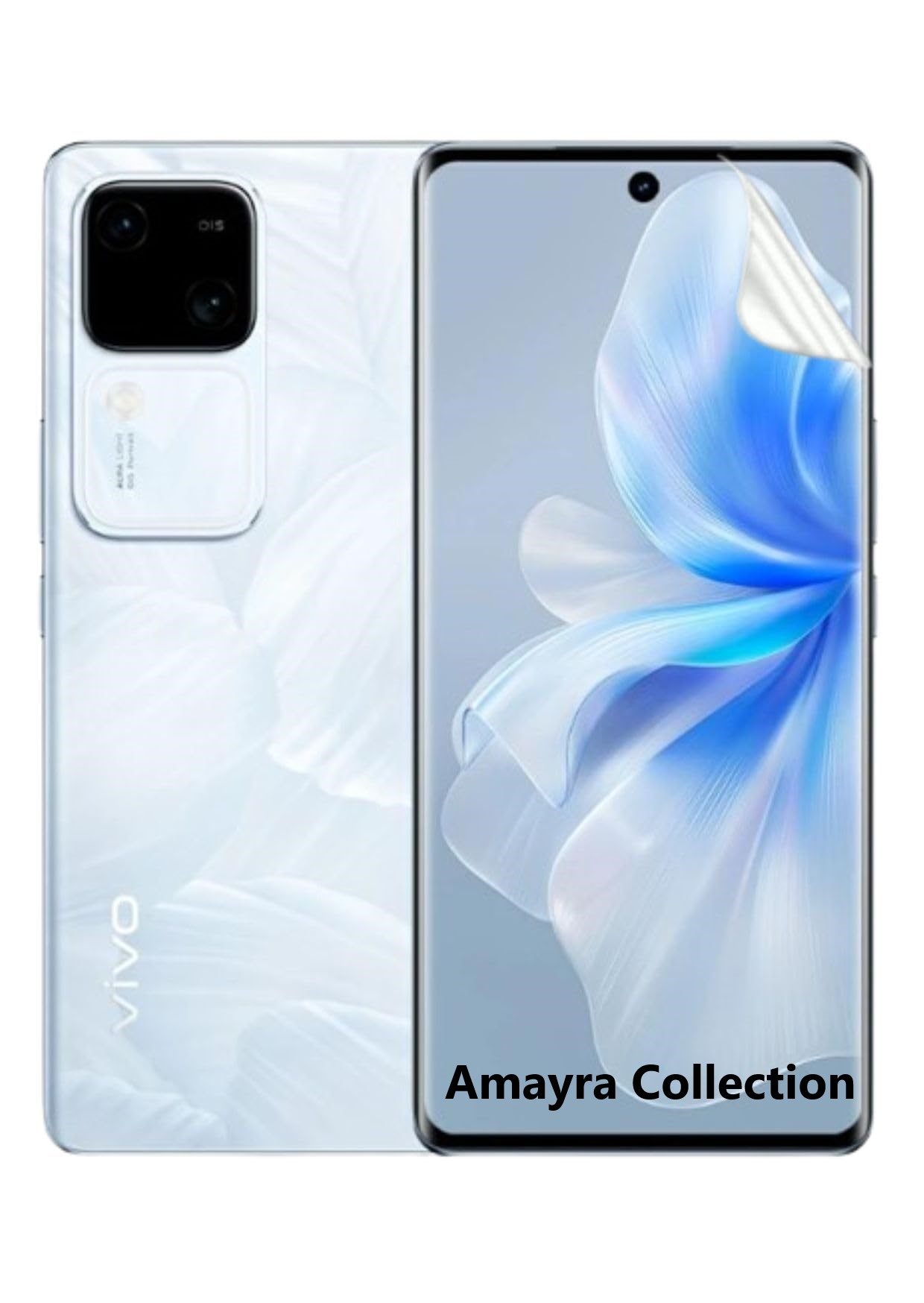 Picture of 2in1 Protector Combo Pack for vivo V30 5G (Front Hydrogel Screen Protector Poly + 3D Camera Lens Protector Glass)