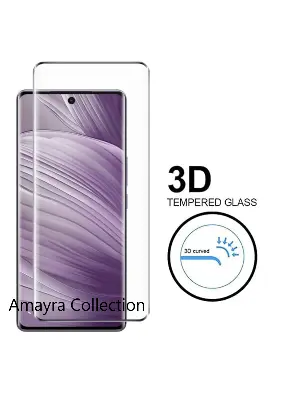 Picture of vivo V40 5G Full Glue 9D Curved Tempered Glass Screen Protector Edge to Edge Fit Protection Tempered Glass (Black)