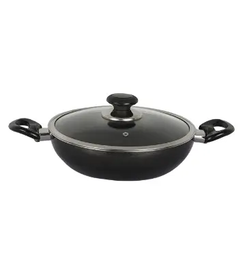 Picture of Topper Nonstick Glamour Deep Fry Pan with Lid (Black) 24 cm