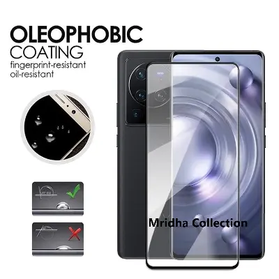 Picture of vivo X90 5G (V2241A) Full Glue 9D Curved Tempered Glass Screen Protector Edge to Edge Fit Protection Tempered Glass (Black)