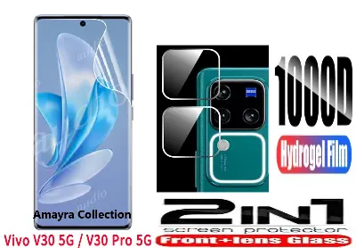 Picture of 2in1 Protector Combo Pack for vivo V30 5G (Front Hydrogel Screen Protector Poly + Camera Lens Protector)