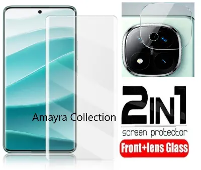 Picture of 2in1 Protector Combo Pack for Xiaomi Redmi Note 14 Pro+ 5G / Xiaomi Redmi Note 14 Pro Plus 5G (A+ GRADE) UV Glass Screen Protector + Camera Protector Lens