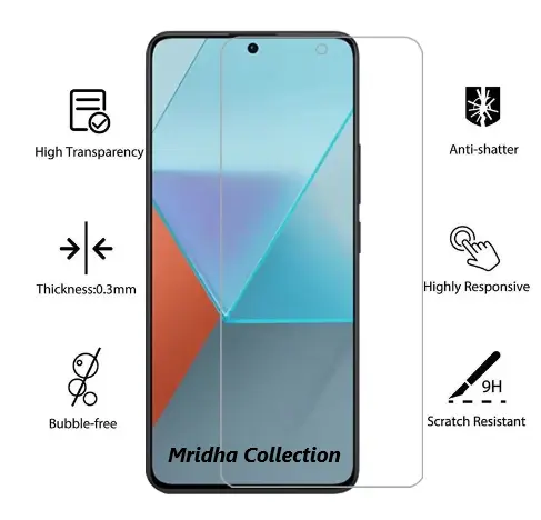Picture of Xiaomi Redmi Note 14 5G Screen Protector 3D Tempered Clear Screen protector Gorilla Glass Transparent Clear Ultra Thin