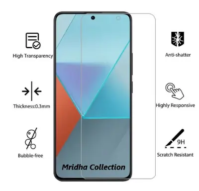 Picture of Xiaomi Redmi Note 14 5G Screen Protector 3D Tempered Clear Screen protector Gorilla Glass Transparent Clear Ultra Thin