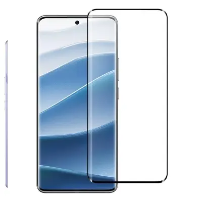 Picture of Xiaomi Redmi Note 14 Pro 5G Full Glue 9D Curved Tempered Glass Screen Protector Edge to Edge Fit Protection Tempered Glass (Black)