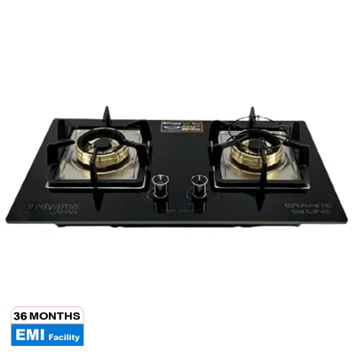 Picture of Niyama Glossy Granite Stone 2 Burner Cabinet Gas Hob NGH-2004-LGP-NG