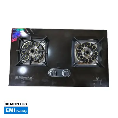 Picture of Miyako 2 Burner Glossy Granite Stone Gas Stove (Sunflower) LPG-NG