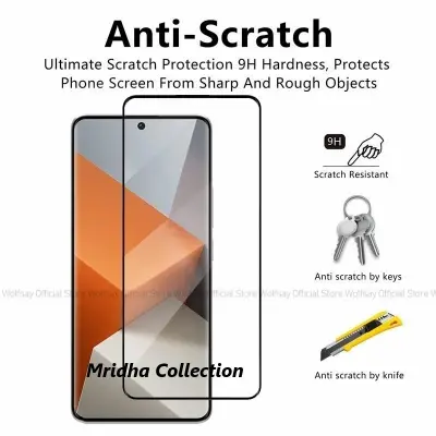Picture of Xiaomi Redmi Note 14 Pro+ 5G / Xiaomi Redmi Note 14 Pro Plus 5G Full Glue 9D Curved Tempered Glass Screen Protector Edge to Edge Fit Protection Tempered Glass (Black)