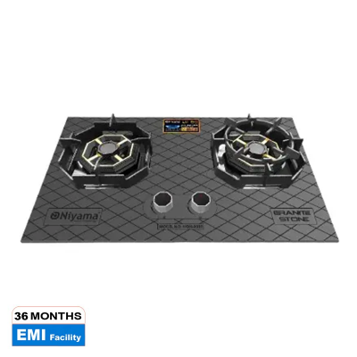 Picture of Niyama Matt Laser Granite Stone 2 Burner Cabinet Gas Hob NGH-2012-LGP-NG