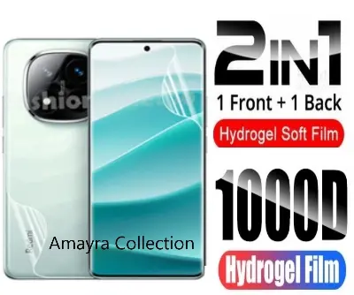 Picture of 2in1 Protector Combo Pack for Xiaomi Redmi Note 14 Pro 5G (Front Hydrogel Protector Poly + Back Hydrogel Protector Poly)
