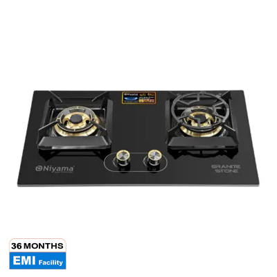 Picture of Niyama Glossy Granite Stone 2 Burner Cabinet Gas Hob NGH-2016-LGP-NG