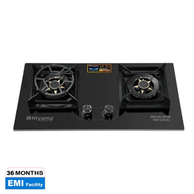 Picture of Niyama Glossy Granite Stone 2 Burner Cabinet Gas Hob NGH-2017-LGP-NG