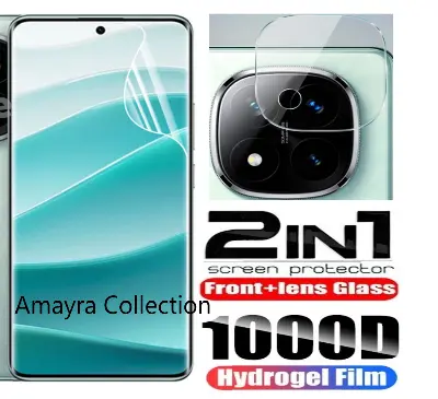 Picture of 2in1 Protector Combo Pack for Xiaomi Redmi Note 14 Pro 5G (Front Hydrogel Screen Protector Poly + Camera Lens Protector)