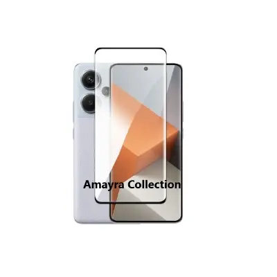 Picture of Xiaomi Redmi Note 13 Pro+ 5G / Xiaomi Redmi Note 13 Pro Plus 5G Full Glue 9D Curved Tempered Glass Screen Protector Edge to Edge Fit Protection Tempered Glass (Black)