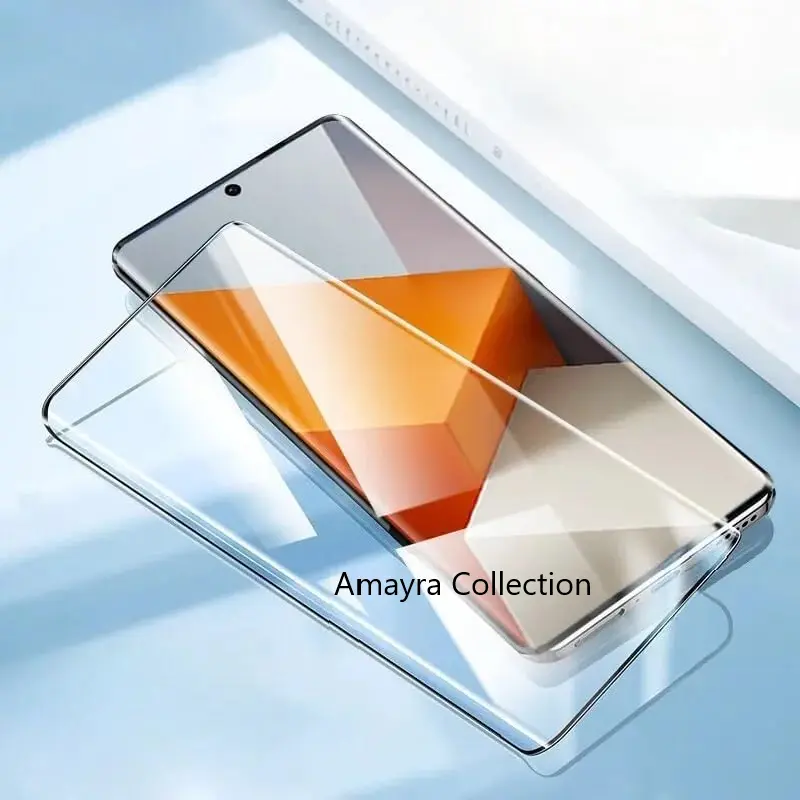 Picture of Xiaomi Redmi Note 13 Pro+ 5G / Xiaomi Redmi Note 13 Pro Plus 5G Full Glue 9D Curved Tempered Glass Screen Protector Edge to Edge Fit Protection Tempered Glass (Black)