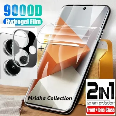 Picture of 2in1 Protector Combo Pack for Xiaomi Redmi Note 13 Pro+ 5G / Xiaomi Redmi Note 13 Pro Plus 5G (Front Hydrogel Screen Protector Poly + 3D Camera Lens Protector Glass)