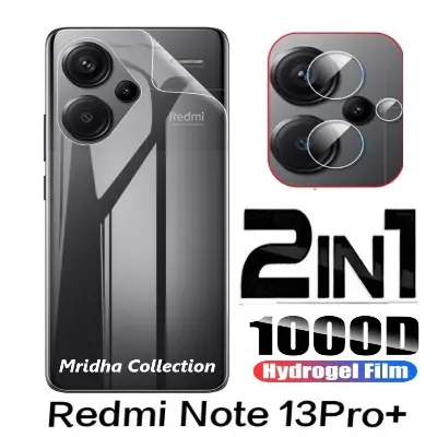 Picture of 2in1 Back Protector Combo Pack for Xiaomi Redmi Note 13 Pro+ 5G / Xiaomi Redmi Note 13 Pro Plus 5G (Back Hydrogel Poly Protector + Camera Lens Protector)