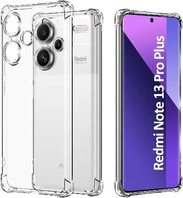 Picture of Xiaomi Redmi Note 13 Pro+ 5G / Xiaomi Redmi Note 13 Pro Plus 5G Silicone Clear Case Soft Flexible TPU Rubber Bumper Shockproof Corners Transparent Clear Back Cover
