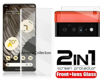Picture of 2in1 Protector Combo Pack for Google Pixel 6 Pro 5G (A+ GRADE) UV Glass Screen Protector + Camera Protector Lens