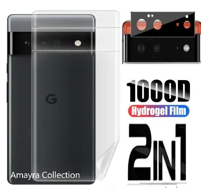 Picture of 2in1 Back Protector Combo Pack for Google Pixel 6 5G (Back Hydrogel Poly Protector+9h Camera Lens Protector)