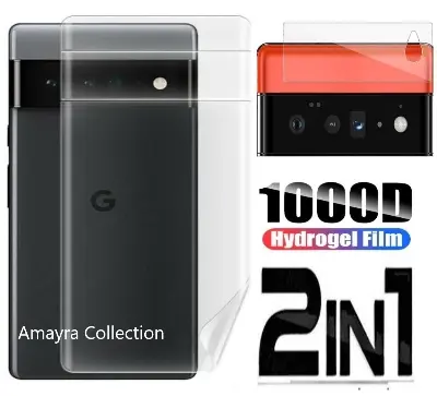 Picture of 2in1 Back Protector Combo Pack for Google Pixel 6 Pro 5G (Back Hydrogel Poly Protector + Camera Lens Protector)